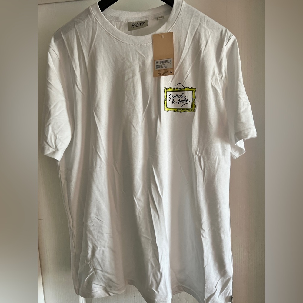Scotch & Soda White T-Shirt for Men size XXL